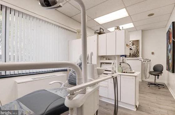 View across the operatory toward the windows